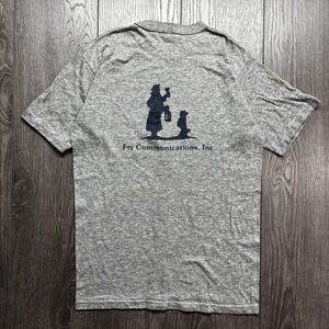 Vintage Sportswear Fry Communications T-Shirt Mens Large Gray Tri-Blend 80s USA